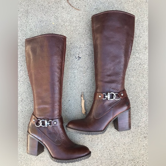 🐬 BORN Jacey Brown Leather Knee-High Boots - Picture 7 of 13